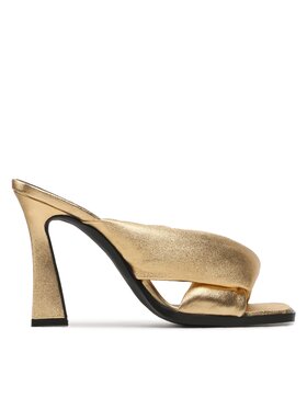 PINKO Pinko Klapki Corinne Sabot PE 23 BLKS1 100654 A0O5 Złoty