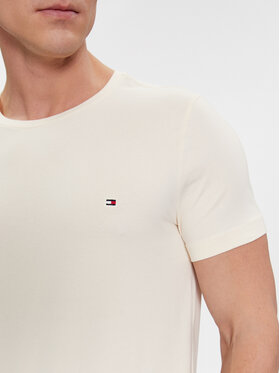 Tommy Hilfiger T-shirt Stretch Slim Fit Tee MW0MW10800 Bež Slim Fit