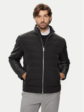 BOSS BOSS Kožená bunda C-Mersino 50518724 Černá Regular Fit