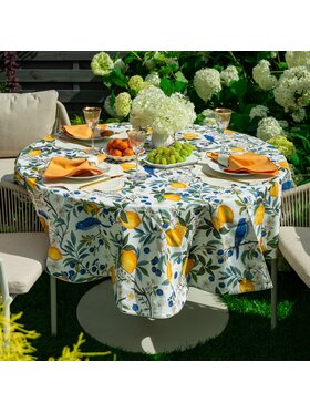 Roseberry Home Roseberry Home Obrus w cytryny Lemon Garden Niebieski
