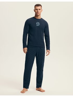Henderson Henderson Piżama 43478 Granatowy Regular Fit