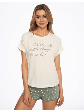 Henderson Henderson Piżama 41303 Écru Regular Fit