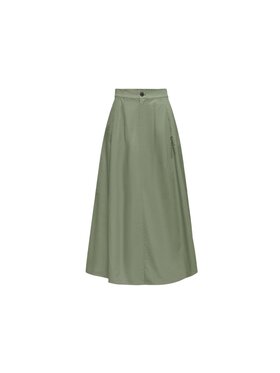 ONLY ONLY Spódnica midi Gonna onl zora hw long pleated Zielony Regular Fit