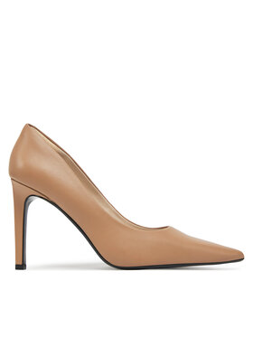 Calvin Klein Calvin Klein Pantofi cu toc subțire Heel Pump 90 - Lth HW0HW02336 Maro