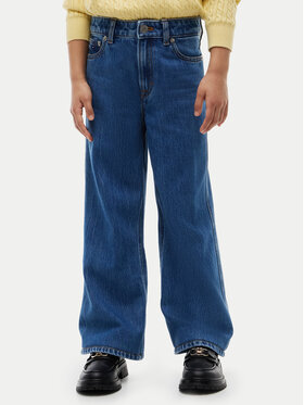 Tommy Hilfiger Tommy Hilfiger Jeans hlače Mabel KG0KG09421 Mornarsko modra Wide Leg