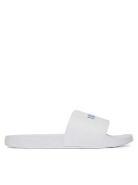 Tommy Hilfiger Tommy Hilfiger Klapki Hilfiger Print Tumble Pool Slide FM0FM05505 Biały