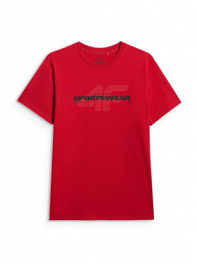4F 4F T-Shirt SPORTS CLUB Czerwony Regular Fit