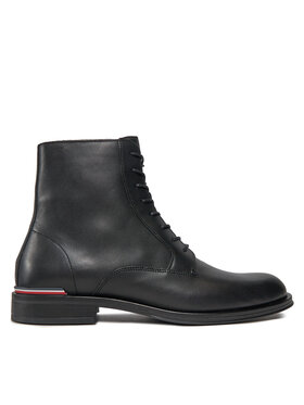 Tommy Hilfiger Tommy Hilfiger Μπότες Core Rwb Hilfiger Lth Lce Boot FM0FM05030 Μαύρο