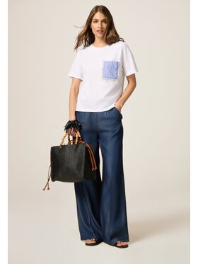 Oltre Oltre Jeans P565R008517N034 Blu Baggy Fit