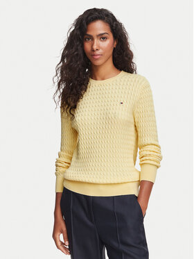 Tommy Hilfiger Tommy Hilfiger Svetr WW0WW44993 Světle žlutá Regular Fit