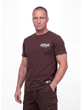 PITBULL PITBULL T-Shirt SIDE SMALL Brązowy Regular Fit