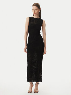 Guess Guess Трикотажна сукня W6GKAX Z0981 Чорний Slim Fit