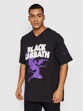 DC DC Tricou BLACK SABBATH Football ADYKT03196 Negru Regular Fit