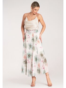 FIGL FIGL Plisovaná sukňa M1163 Zelená Flared Fit