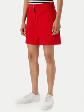 Tommy Hilfiger Tommy Hilfiger Kratke hlače iz tkanine WW0WW41769 Rdeča Regular Fit