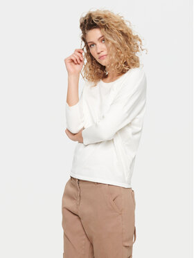 Saint Tropez Saint Tropez Džemper 30500003 Bijela Casual Fit