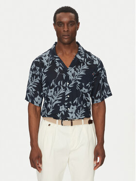 Tommy Hilfiger Tommy Hilfiger Marškiniai Bowling Shirt Print UM0UM03227 Tamsiai mėlyna Regular Fit