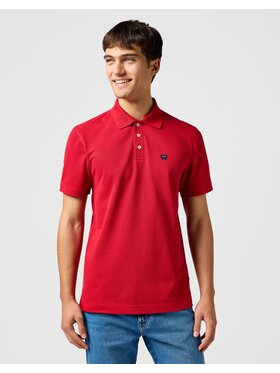 Wrangler Wrangler T-Shirt POLO SHIRT Czerwony Regular Fit