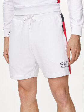 EA7 Emporio Armani EA7 Emporio Armani Sportovní kraťasy 3DPS58 PJLIZ 1100 Bílá Regular Fit