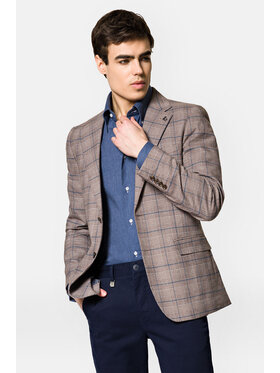 Lancerto Lancerto Marynarka Pafos MA131123000011 Brązowy Slim Fit