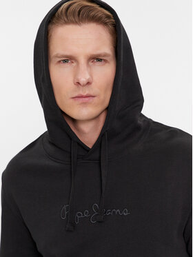 Pepe Jeans Majica Dugih Rukava Joe Hoodie PM582573 Crna Regular Fit