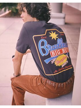 Wrangler Wrangler T-Shirt BRADLEYS BIG BUY TEE Niebieski Regular Fit