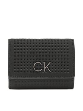 Calvin Klein Calvin Klein Mały Portfel Damski Re-Lock Trifold Xxs Perf K60K610662 Czarny