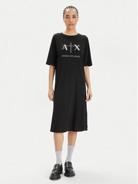 Armani Exchange Armani Exchange Sukienka codzienna 3DYA79 YJ3RZ 1200 Czarny Relaxed Fit