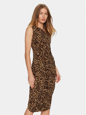 NORMA KAMALI NORMA KAMALI Cocktail obleka KK4223PL667438 Rjava Slim Fit
