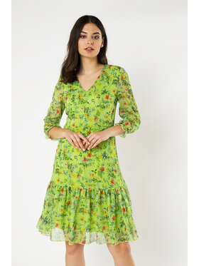 QUIOSQUE QUIOSQUE Sukienka codzienna GREEN WALL Zielony Regular Fit