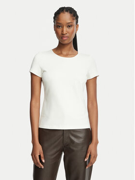 Calvin Klein Calvin Klein T-Shirt LV044J208G Kremowy Regular Fit