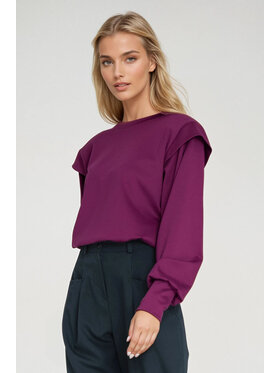 NIFE NIFE Bluza BL10 Fioletowy Oversize