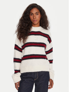 Tommy Jeans Tommy Jeans Sweter Badge DW0DW21679 Écru Relaxed Fit