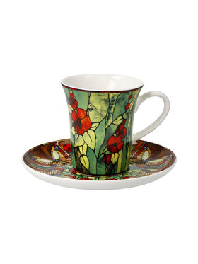 Goebel Goebel Filiżanka do espresso L.C.Tiffany - Butterflies Czerwony