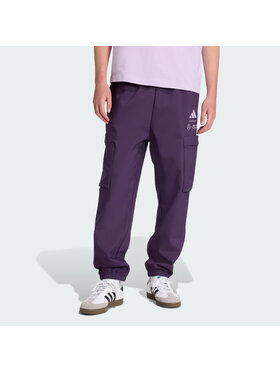 adidas adidas Spodnie skórzane 148167 Fioletowy Regular Fit