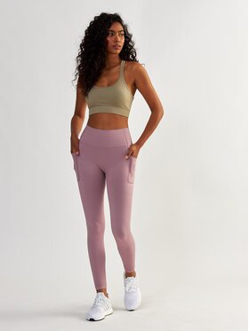 BeShaped BeShaped Legginsy z Kieszeniami Lift Me Up Fioletowy Shaping Fit