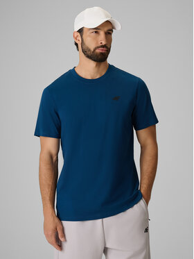 4F 4F T-Shirt BASIC+ Turkusowy Regular Fit