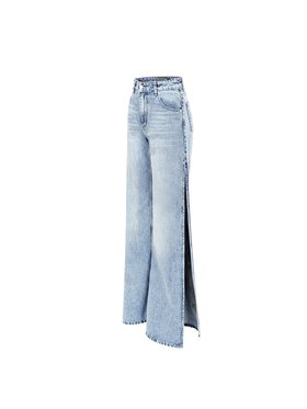 MissDenim MissDenim Spodnie damskie Wide Leg Niebieski Flare Fit