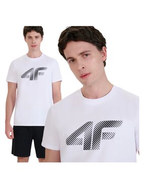 4F 4F T-shirt 4FWMM00TTSHM2257-10S Bianco Regular Fit