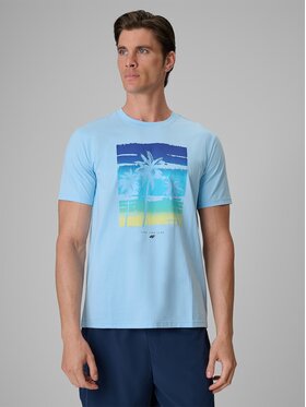 4F 4F T-Shirt 4FRSS26TTSHM4291-34S Niebieski Regular Fit