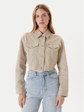 Tommy Jeans Tommy Jeans Джинсова куртка Flag DW0DW21431 Бежевий Regular Fit