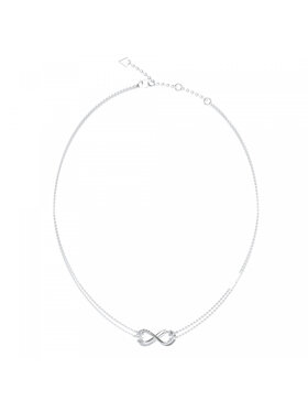 Guess Guess Naszyjnik JUBN05049JWRHT/U Srebrny