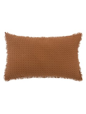 MIAhome MIAhome Poduszka dekoracyjna 30x50 cm tłoczona terracotta Pomarańczowy