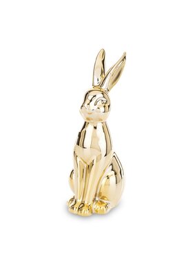 MIAhome MIAhome Figurka siedzący złoty królik 24x8,5x12 cm Złoty