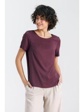 NIFE NIFE Bluzka B160 Fioletowy Regular Fit