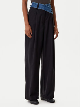 Desigual Desigual Штани з тканини Denimwaist 25WWPW03 Чорний Wide Leg