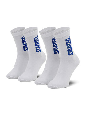 Starter Starter Sada 2 párů vysokých ponožek unisex SUS-006 Bílá