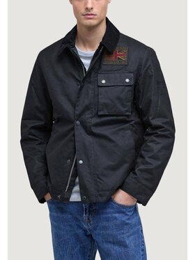 Barbour International Barbour International Giacca di pelle WORKERS WAX Nero Casual Fit