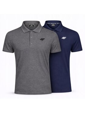 4F 4F Polo Z-0770-2-J Biały Regular Fit