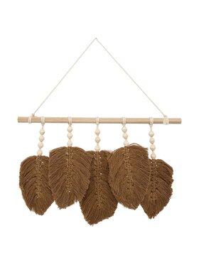 MIAhome MIAhome Dekoracja ścienna Leaf 58 cm Brązowy
